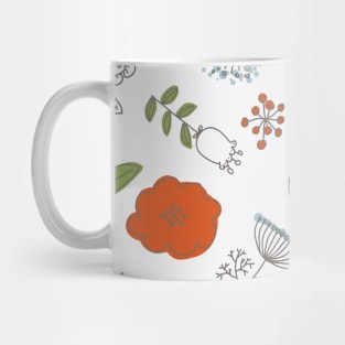 Elegance Seamless pattern with flowers, vector floral illustration in vintage style Mug